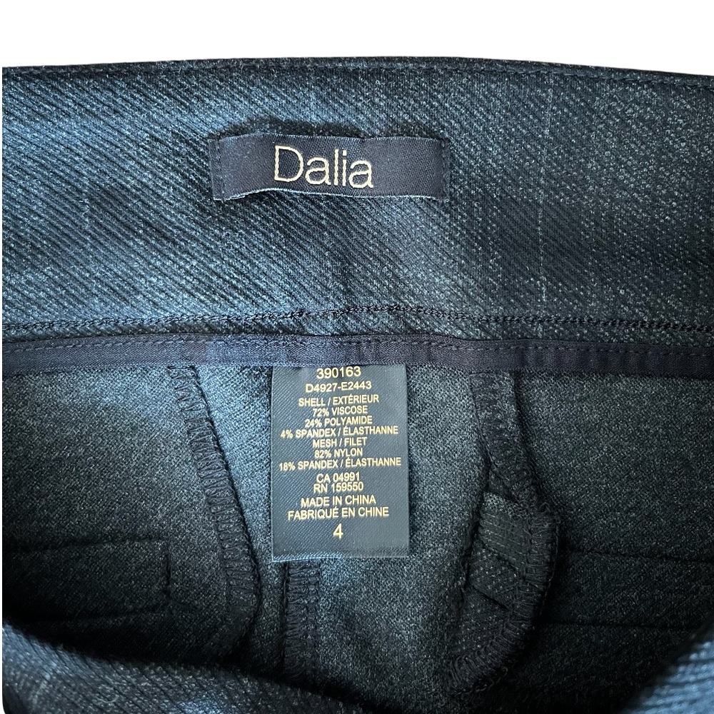 NWT Dalia Pull on Dress Pants with Tummy Control Grey Tonal Plaid Size 4 - Picture 9 of 12